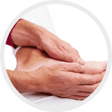 Icon illustrating numbness and heightened sensitivity in the feet, a common neuropathy symptom